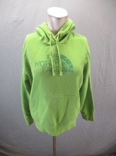The North Face Size L Womens Green Drawstring Fleece Lined Athletic Hoodie 550