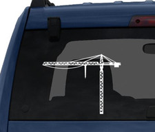 Tower Crane - Building Equipment Construction Union - Car Tablet Vinyl Decal