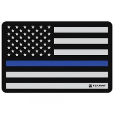 TekMat POLICE SUPPORT FLAG CLEANING MAT - 11" X 17"