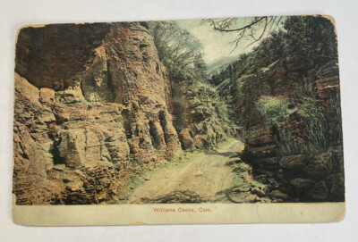 Vintage Postcard c1910 ~ Williams Canyon Dirt Road View ~ Colorado CO