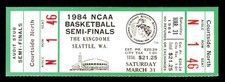 1984 NCAA Basketball Tournament Semi Finals Full Ticket Georgetown 222602