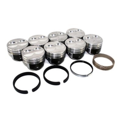 Speed Pro FMP H345DCP30 350 Chevy Flat Top Piston 5.7'' Press Fit Cast Rings .30