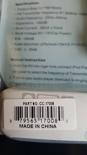 7 in 1 IPOD IN-CAR KIT (HOLDER + CHARGER + FM TRANSMITTER) - 第 6/6 張圖片