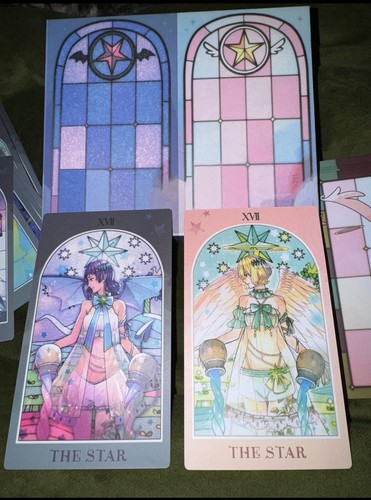 NEW! Anime Tarot Box Set ~ RARE 2 In 1 Luna's Dark Angel & Light Angel 156 Cards - Picture 6 of 16