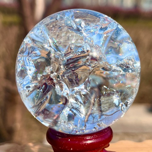 155G Natürliche Titan Regenbogen Quarz Kugel Kristallkugel Heilung - Bild 7 von 22