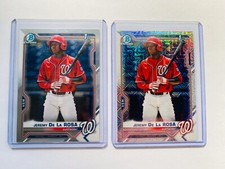 JEREMY DE LA ROSA 2021 1ST Bowman Chrome MOJO + Base REFRACTOR RC # 25