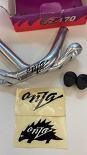 Onza OZ-170 ALUMINUM BAR ENDS NOS, L Bend Vintage Silver