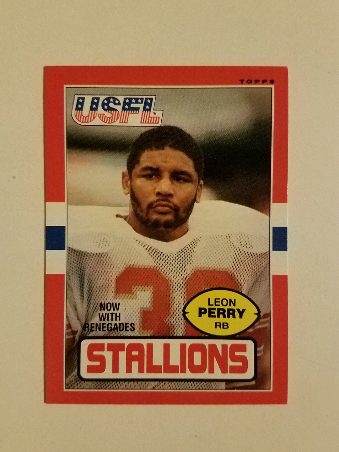 1985 Topps USFL Leon Perry #25 Birmingham Stallions | eBay