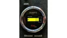 LCD Hour Meter 2" Round Gauge, 12v to 80v for Trucks, Pumps, Boats, Generators