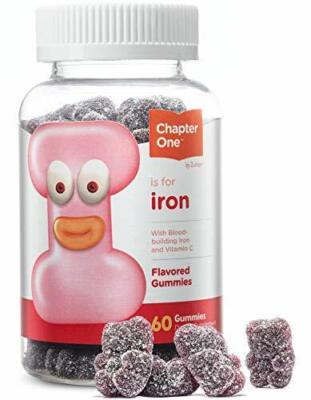 Zahler Chapter One Great Tasting Iron Gummy Vitamins- 60 Gummies, KOSHER