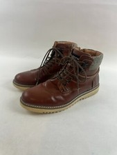 Steve Madden Boot Shoes, Men's Size 12, Brown, Leather, High Tops, Lace Up