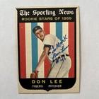 DON LEE 1959 TOPPS ROOKIE RC AUTOGRAPHED SIGNED AUTO BASEBALL CARD 132