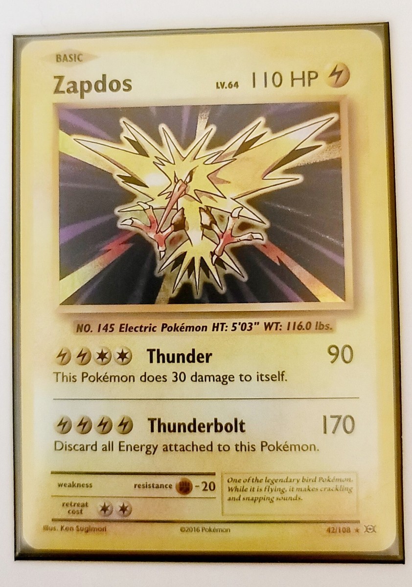 ポケモンカード Zapdos 90 HP Pokemon Card Zapdos Holo 16/102! Rare! 90 HP! 1999 | eBay