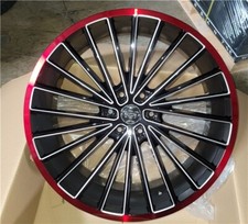 Versante Ve249 4 Wheels 24x9.5 30 Chevy Silverado Denali Black Machined Red 