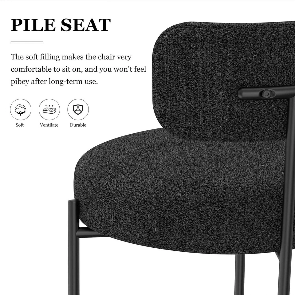 2件套织物厨房餐椅 — 第 4/4 张图片