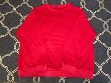 Women  s Textured Crewneck Pullover Sweatshirt-Bright Pink