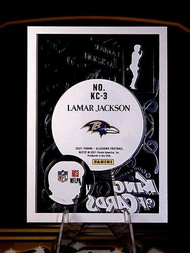 2021 Panini Illusions Football LAMAR JACKSON King of Cards Acetate Base #3 - Picture 2 of 2