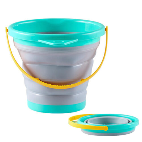 Foldable Beach Bucket Collapsible Sand Bucket Beach Pails Beach Toys Outdoor