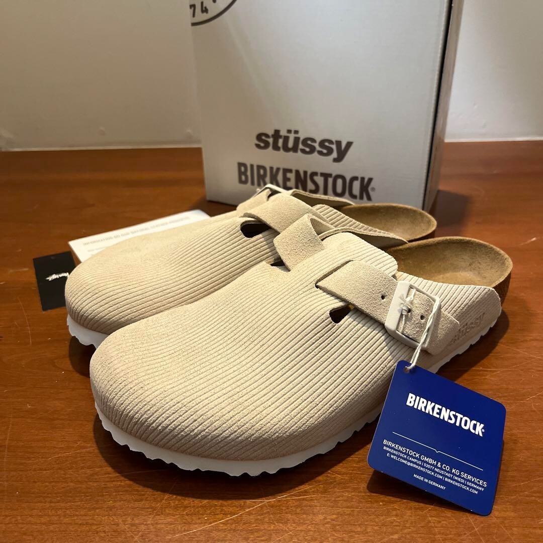 STUSSY x Birkenstock Sandals Boston Corduroy Clog EU41 New | eBay 