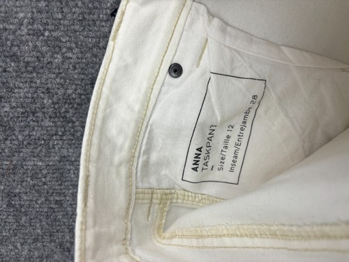 Dovetail Workwear Anna Task Pants Women's 12/28 White Canvas NWT - Picture 8 of 9