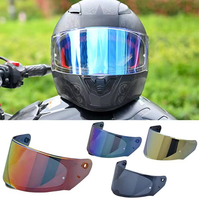 Visor Universal Para Casco De Moto | Transparente Anti-UV | 22 Cm De Largo | Fácil De Instalar