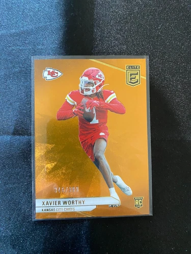 2024 Panini Donruss Elite Xavier Worthy Orange Parallel /399 Chiefs RC