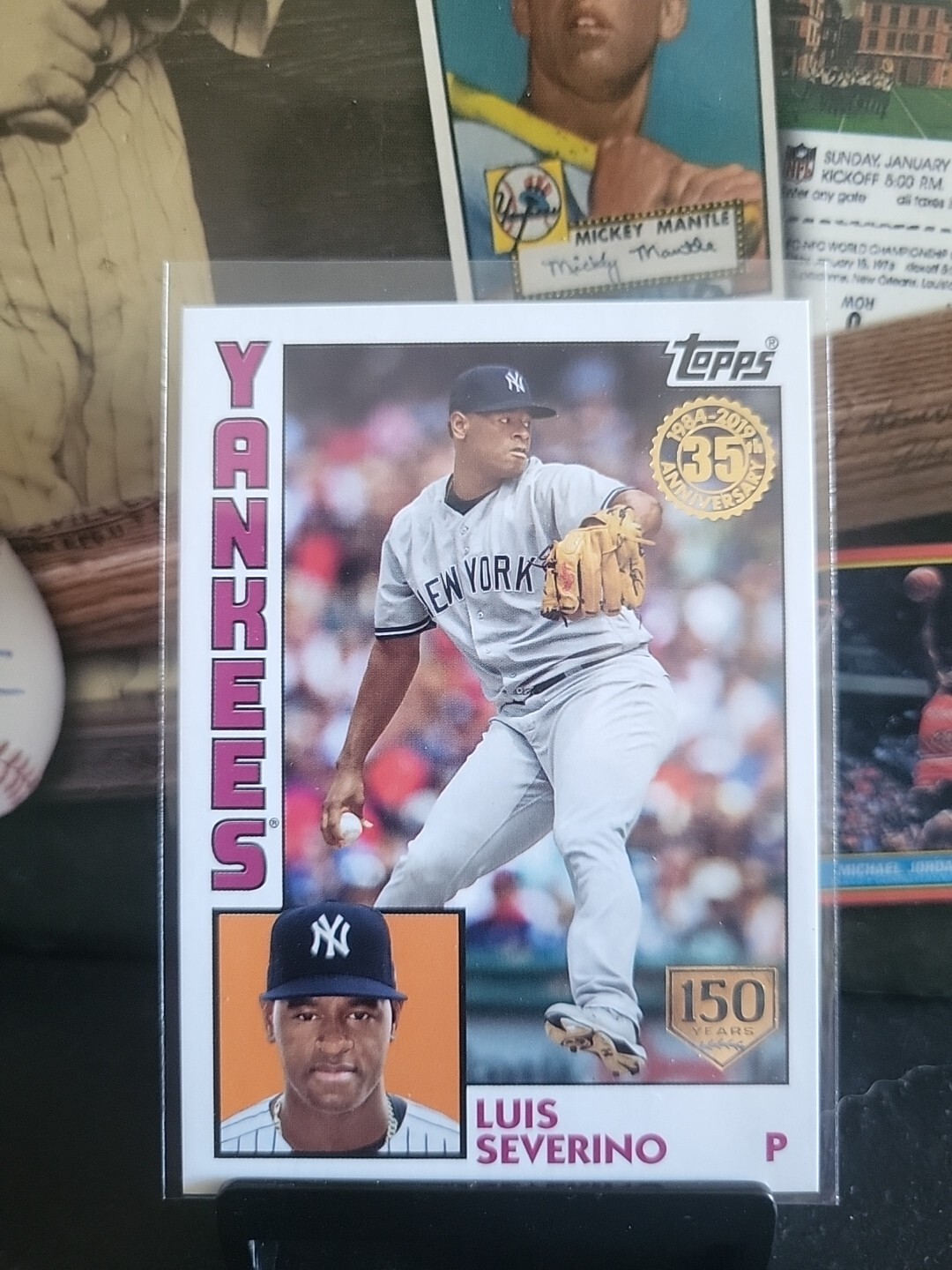2019 Topps Luis Severino 1984 35th Anniversary 125 Years Logo Yankees #063/150