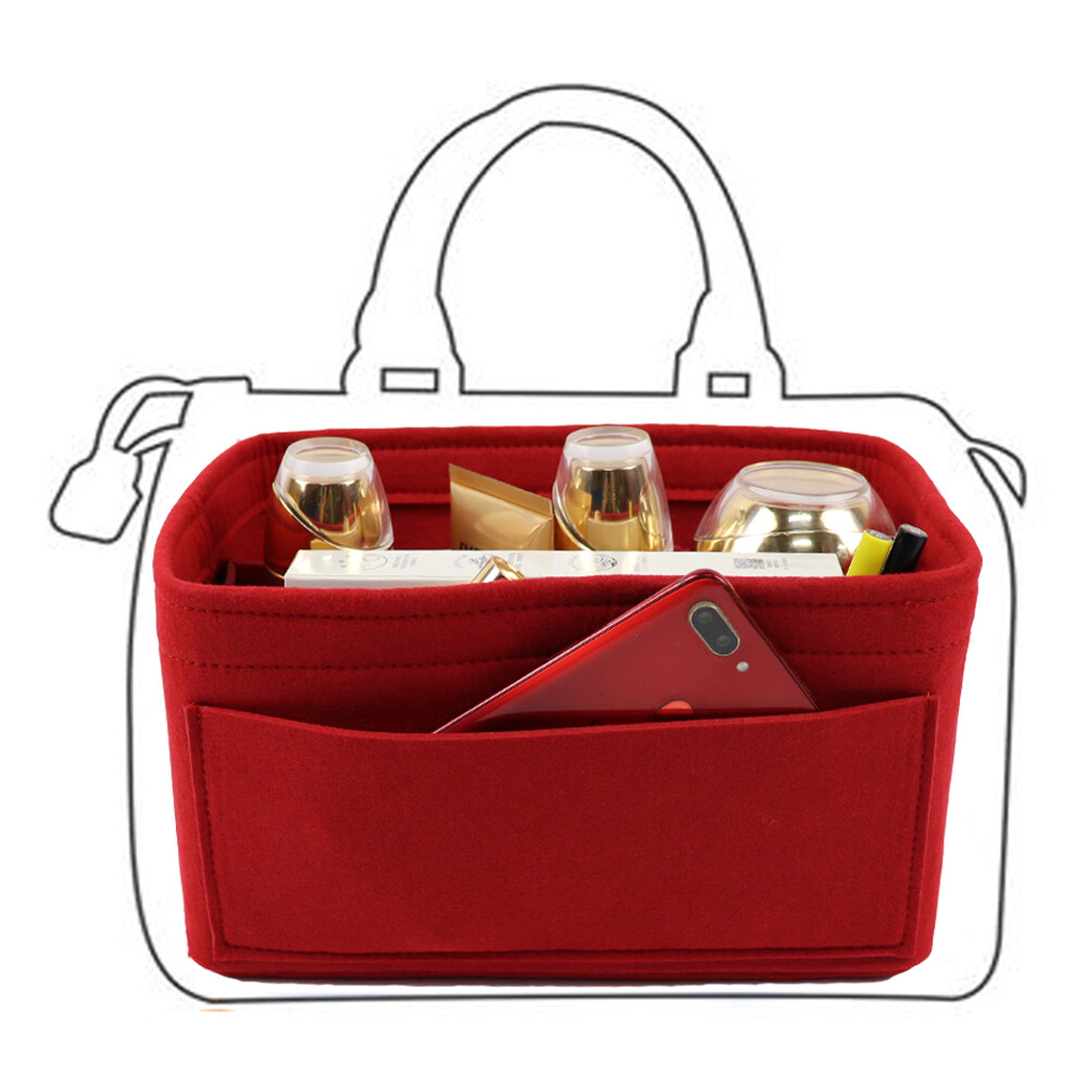 Felt Insert Bag Purse Organizer Bag in Bag with Multi Pockets Fit for Speedy