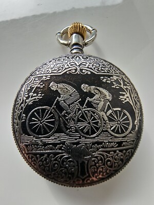 Taschenuhr Pocket Fahrradrennen Fahrrad Watch 9-8