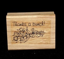 Thanks a bunch Single Rubber Stamp Very Clean by Stampin Up Free Ship