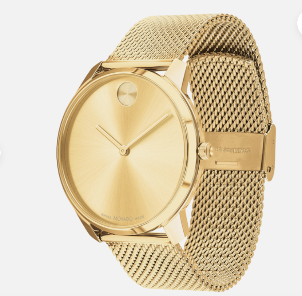 新品 MOVADO BOLD ゴールド メッシュベルト 腕時計 3600833