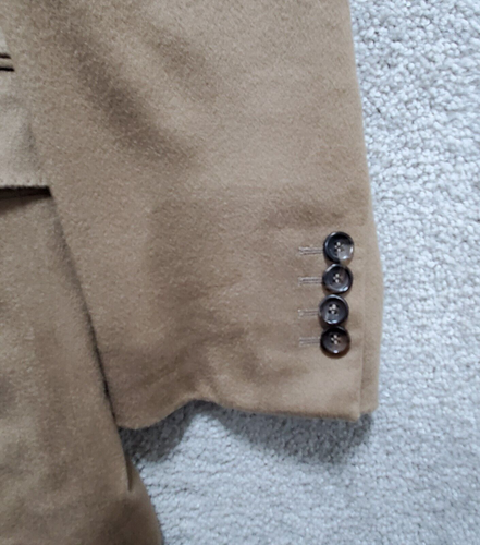 Canali Blazer Jacket Men's 40 Tan Cashmere Single Breasted Academia Business - Picture 8 of 22