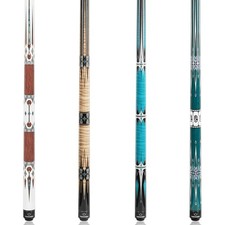 58" 2-Piece Maple Wood Pool Cue Sticks Low Deflection for House/Bar 18oz -21oz