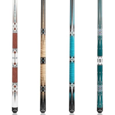 58'' 2-Piece Maple Wood Pool Cue Sticks Low Deflection for House/Bar(18oz -21oz)