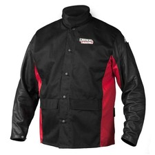 Lincoln Electric K2987 Shadow Grain Leather Sleeve Welding Jacket Large