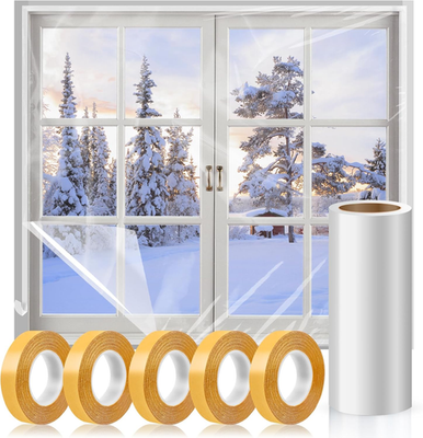 #ad Window Insulation Kit 63 × 394 Inch Plastic Window Coverings for Winter Thicke $22.72