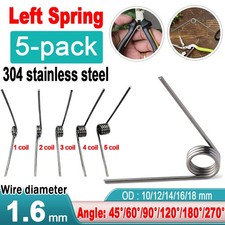 5x Kit de resorte de palanca de cambios, resorte de torsión de acero inoxidable Wiredia 1,6 mm, OD 10-18 mm