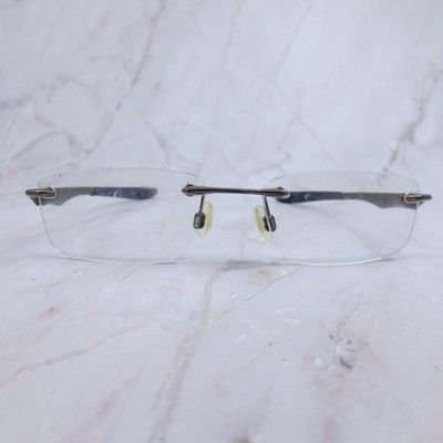 Oakley Evade Rimless Eyeglasses Brushed Chrome Rectangular Frames 22-174 133