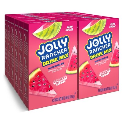 SINGLES TO GO! Jolly Rancher Water Drink Mix, 3.96 Ounce (Pack of 12)