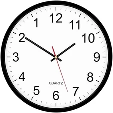 Foxtop Black Backwards Wall Clock, 12 Inch - 1 Black-counterclockwise 