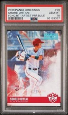 2018 PANINI DIAMOND KINGS #76 SHOHEI OHTANI FCNG.RT.-ARTIST PRF.BLUE /25 PSA 10