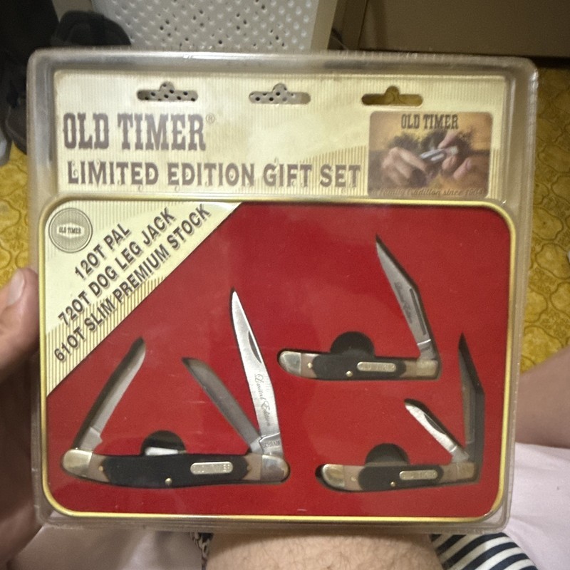 Old Timer Limited Edition Gift Set 3 Pocketknives SS/Delrin 120T 720T 610T 2019