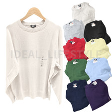UNIQLO Washable Cotton Blend Sweater S-4XL Long-Sleeve Crew-Neck Men 484852 NWT