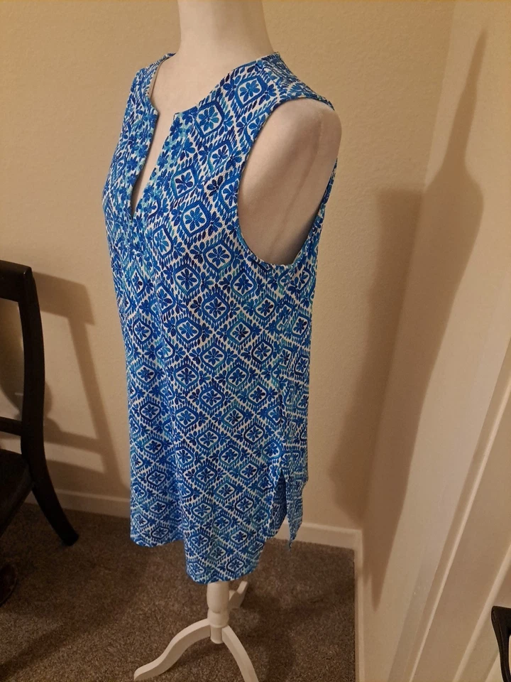 Mameluco de playa Tommy Bahama Island Cays Shell talla XL azul blanco usado en excelente estado Foto 4 de 4