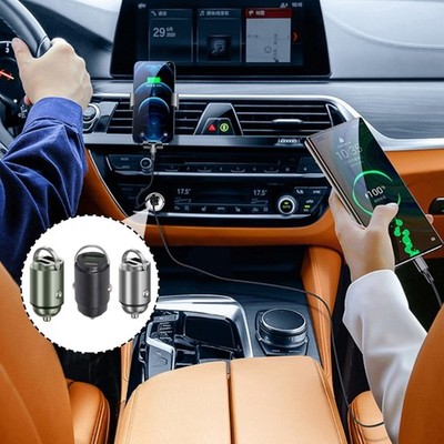 Car Charger Type C USB Fast Charging Cigarettes Charger for Cellphone