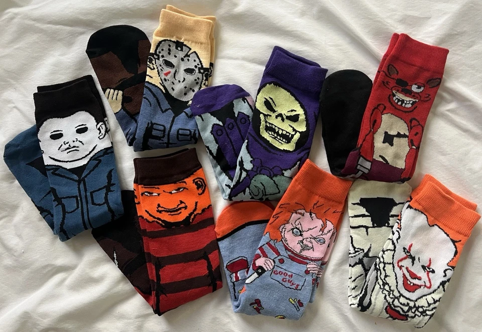 Seven Days of Socks bundle Creepy Spooky Character 7 Pack Bad Guys Villains - Image 2 of 3