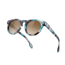 Womens Round Polarized Sunglasses: Retro Acetate Sun Glasses UV400 Protection