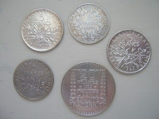 Lot pièces en argent