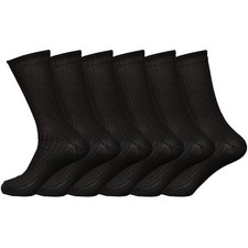 6 & 12 Pairs Mens Non Elastic Diabetic Socks Loose Soft Grip Top Adults UK 6-11