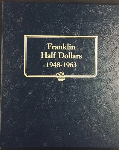 LOT #1027 COMPLETE SET FRANKLIN HALF DOLLARS 1948-1963 (WITH WHITMAN COIN ALBUM)